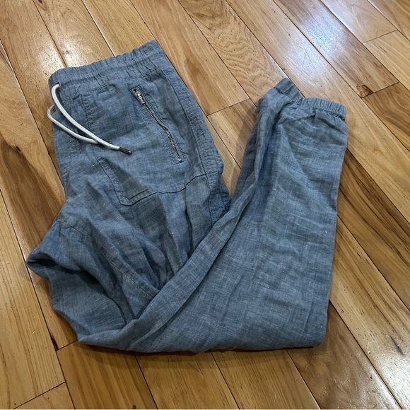 Athleta Cabo Linen Jogger Light Blue Pants - 100% Linen - Women’s Size 2 - Picture 3 of 9